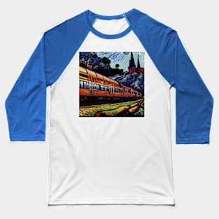 Starry Night Wizarding Express Train Baseball T-Shirt